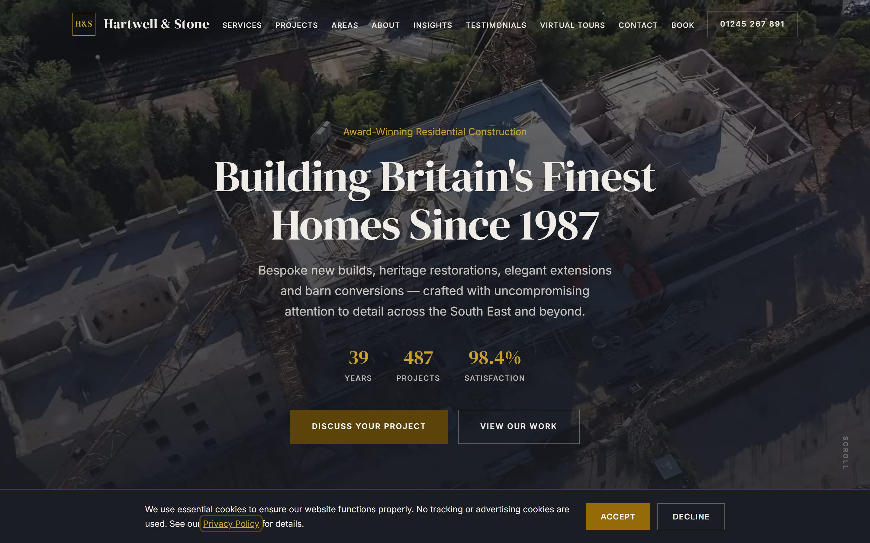 Screenshot of Hartwell & Stone homepage